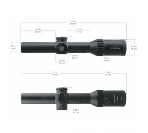 Оптический прицел Continental 1-6x24 Tactical, сетка VET-BTR (MIL), 30мм в Москве Rusdefense.ru