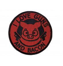 Патч "I LOVE GUNS AND BACON"