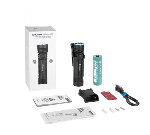 Фонарь OLIGHT SEEKER 4 Pro CW Черный в Москве Rusdefense.ru