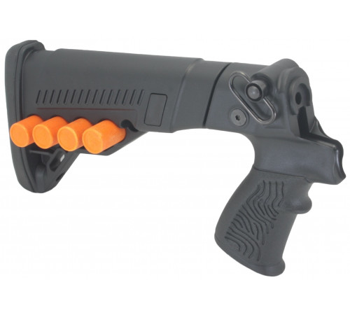 Приклад с патронташем на Mossberg 500, -590, Maverick 88 телескопический в Москве Rusdefense.ru