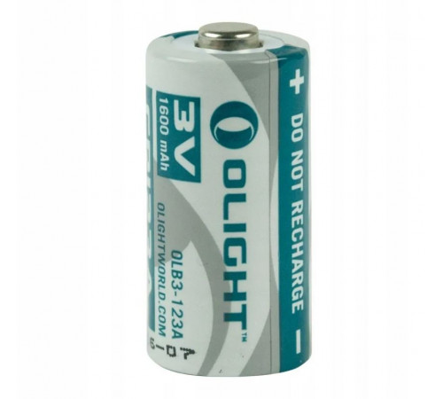 Литиевая батарея Olight CR123A 1600 mAh в Москве Rusdefense.ru