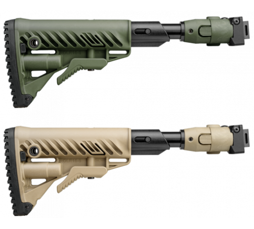 Складной телескопический приклад с амортизатором для АКС-74У FAB Defense в Москве Rusdefense.ru