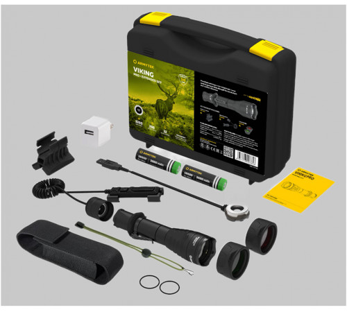 Фонарь Armytek Viking Pro M agnet USB Extended Set Белый в Москве Rusdefense.ru