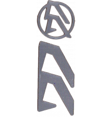 Логотипные вставки Alpha-X (цвет:серебристый, левые)