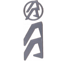 Логотипные вставки Alpha-X (цвет:серебристые, правые)