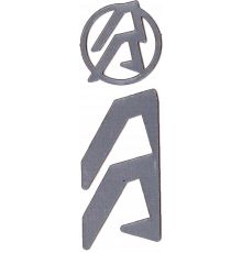 Логотипные вставки Alpha-X (цвет:серебристые, правые)