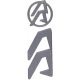Логотипные вставки Alpha-X (цвет:серебристые, правые) в Москве Rusdefense.ru