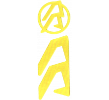 Логотипные вставки Alpha-X (цвет:желтый, правые)
