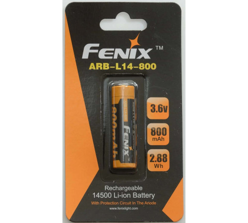 Аккумулятор 14500 FENIX ARB-L14 800mAh в Москве Rusdefense.ru