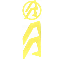 Логотипные вставки Alpha-X (цвет:золотой, правые)