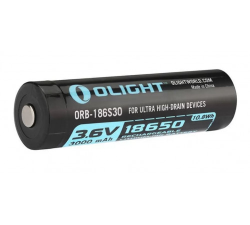 Аккумулятор Li-ion Olight ORB-186C30 18650 3.7В, 3000 mAh в Москве Rusdefense.ru