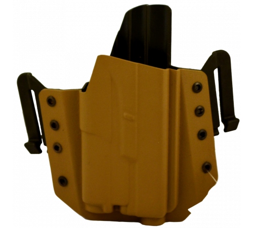 Кобура внешняя  под Glock с фонарем Olight, цвет койот в Москве Rusdefense.ru