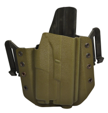 Кобура внешняя  под Glock с фонарем Olight, цвет олива