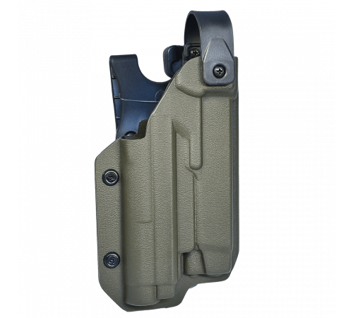 Кобура тактическая для ПЯ с фонарем Olight, цвет олива в Москве Rusdefense.ru