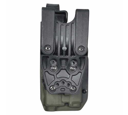 Кобура тактическая под Glock с фонарем Olight, цвет олива в Москве Rusdefense.ru