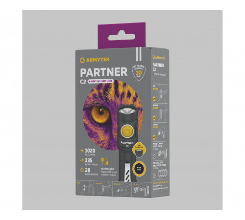Armytek Partner C2 Magnet USB (теплый свет) в Москве