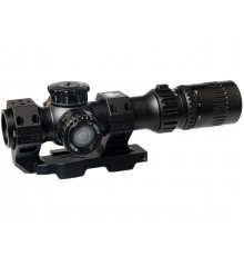 Прицел March-F 1-10x24 Shorty DR-TR1 FFP+SFP 30мм, с кронштейном