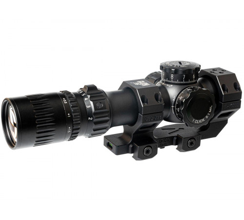 Прицел March-F 1-10x24 Shorty DR-TR1FB FFP+SFP 30мм, с кронштейном