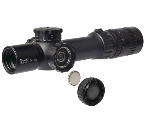 Прицел March-F 1-10x24 Shorty DR-TR1FB FFP+SFP 30мм, с кронштейном