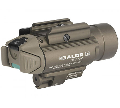 Фонарь подствольный Olight Baldr Pro, пистолетный, 1350 lm, ЛЦУ, Desert Tan в Москве